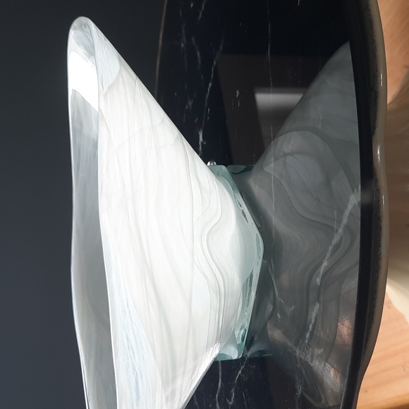 Pier 1 White Alabaster Niveus Glass Square Bowl - Picture 4 of 10